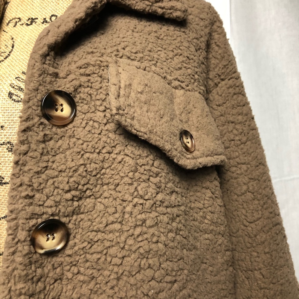 Mocha Button Down Teddy Bear Jacket - image 6